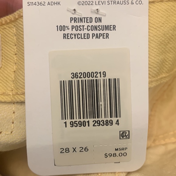 Levi’s 501® ORIGINAL CROPPED WOMEN'S JEANS size 28x26 - Picture 15 of 15